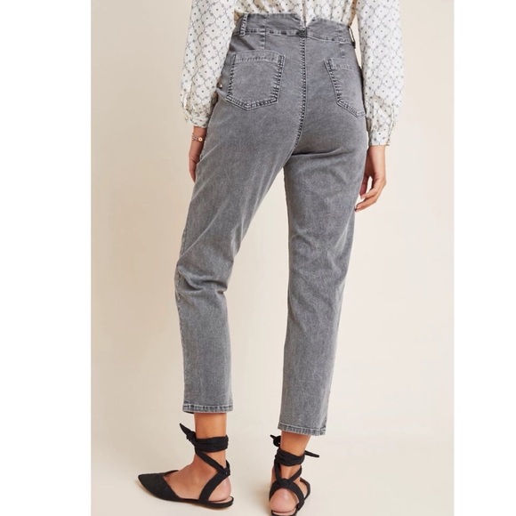 Amadi Anthropologie High Rise Straight Leg Utility Lindy Pants In Carbon S NWT! - Picture 5 of 15